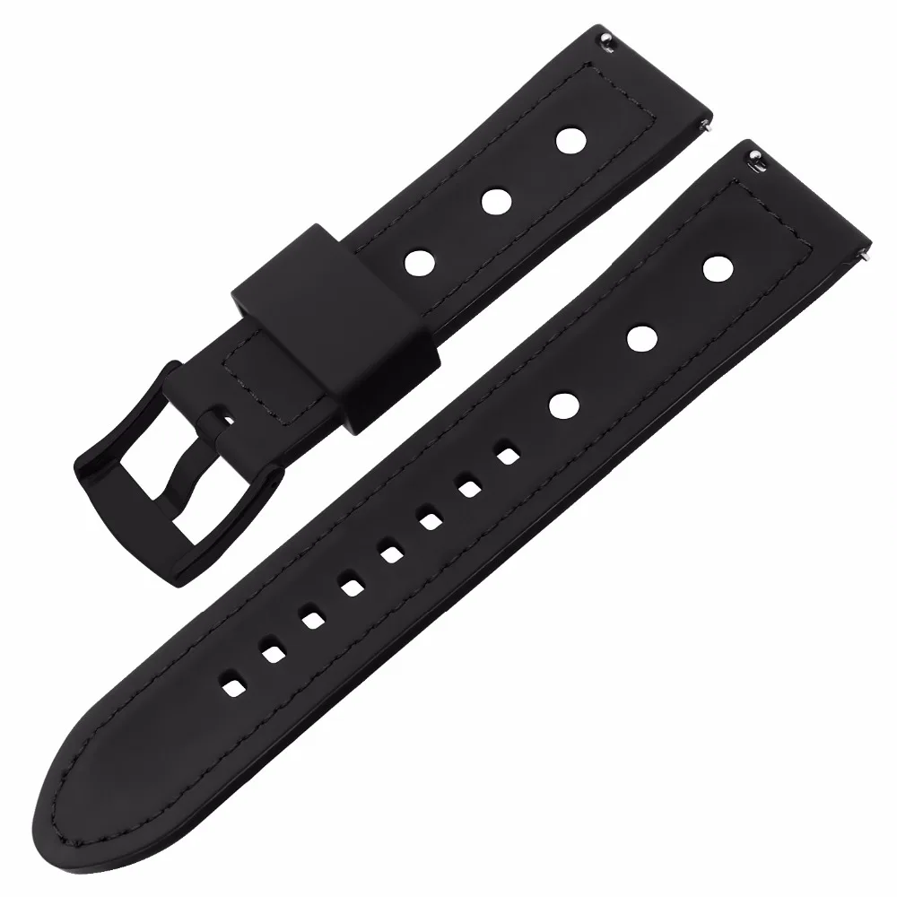 Ремешок из натуральной кожи и силикона для Samsung Gear S3 Classic Frontier Amazfit резиновый