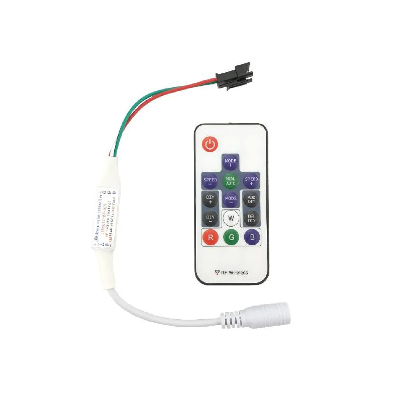 DC 5V- 24V Мини светодиодный Управление Мечта Цвет RF Беспроводной 14 ключи с 358 режимов
