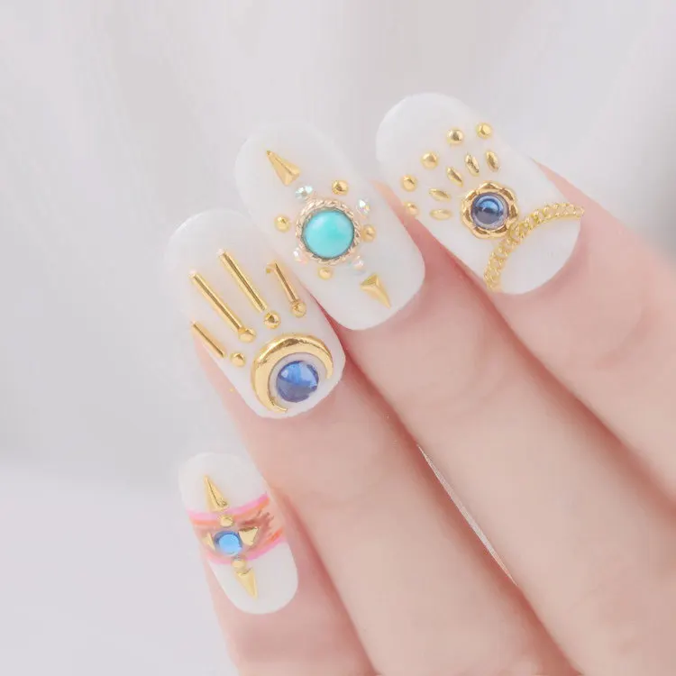 100 шт./лот модные аксессуары для ногтей металлические конусные шипы дизайна