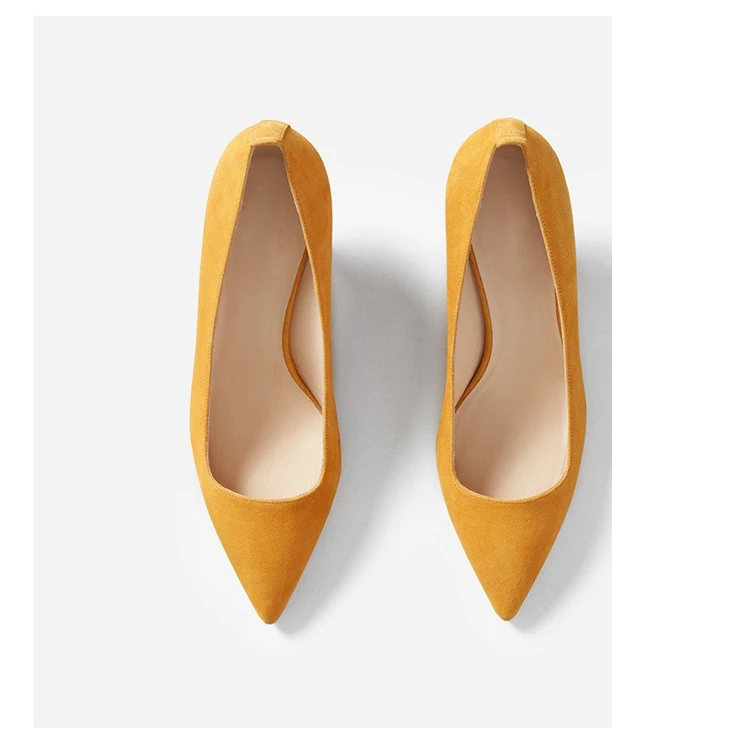 Женские туфли на шпильке-шпильке желтые или зеленые вечерние свадебные кожаные