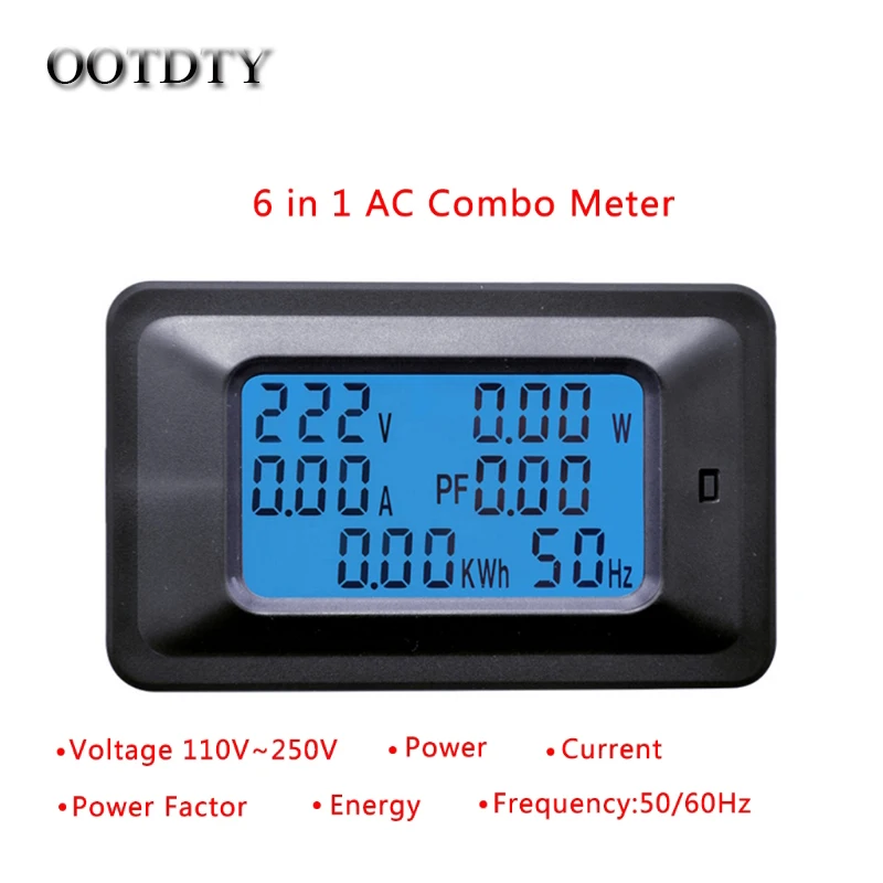 OOTDTY цифровой измеритель напряжения вольтметр амперметр 20/100A AC LCD|Измерители