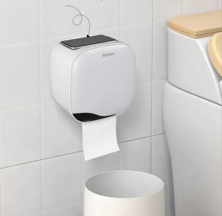 Многофункциональный Tissue Box Ванная комната для хранения аксессуаров Туалет Бумага держатель Roll