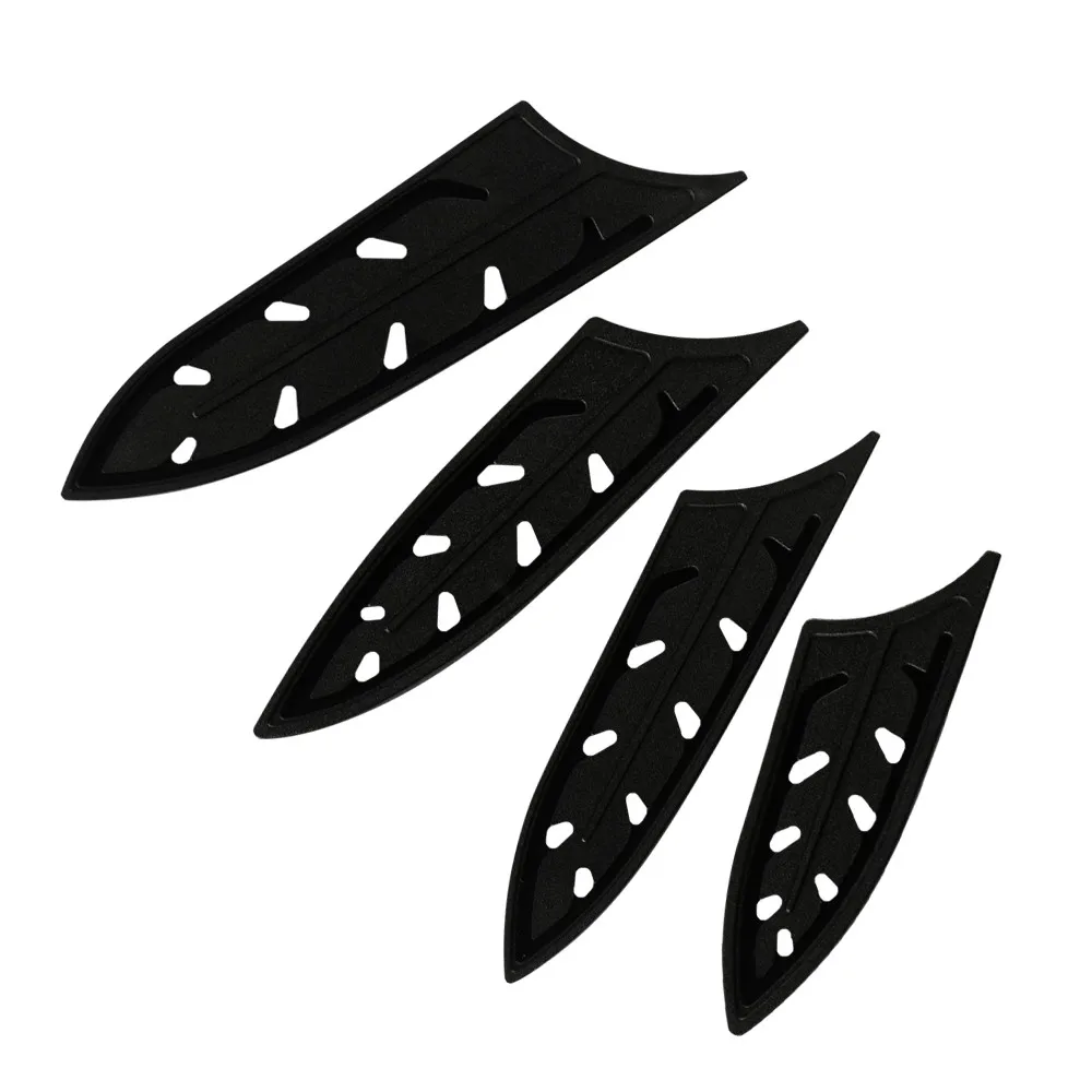 Knife cover XYj, кухонный нож с бамбуковой ручкой, аксессуары для приготовления пищи, черное лезвие, керамический нож, набор кухонных инструментов " 4" " 6"+ Овощечистка - Цвет: Knife cover