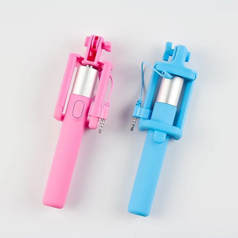 Ручная Проводная Мини селфи палка для смартфонов IOS Android раздвижной монопод