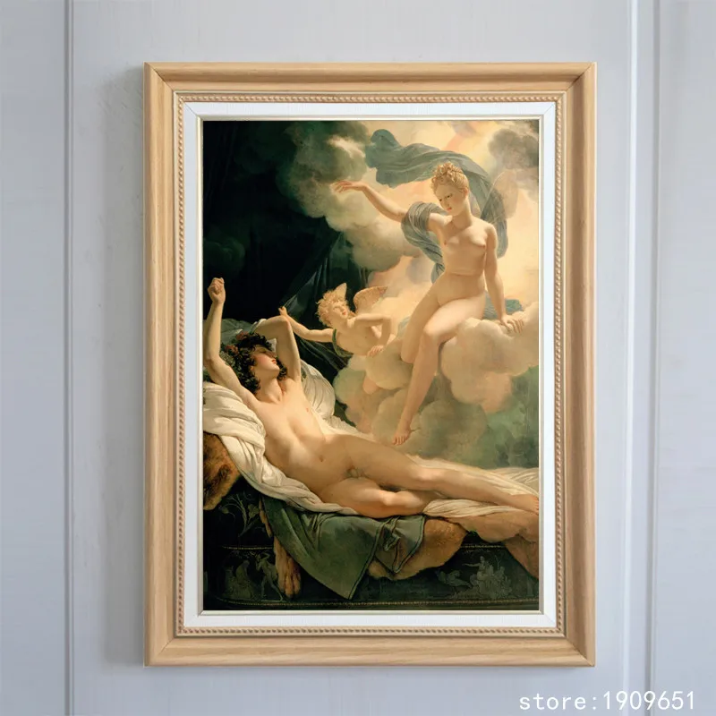 cotton no frame classical figures angels nude art canvas printings oil painting printed on wall decoration pictures | Дом и сад