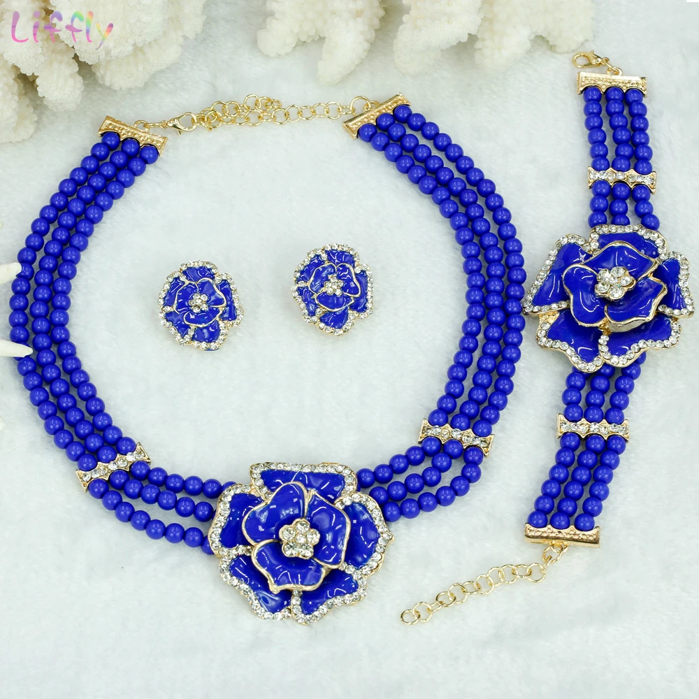 Комплект ювелирных изделий Liffly с африканскими бусинами набор украшений