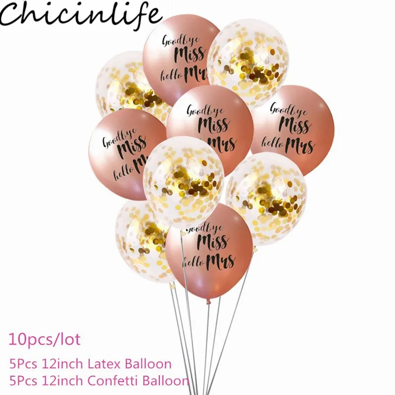Chicinlife 12 дюймов для свидания Miss Hello Mrs латексные воздушные шары свадьбы девичника