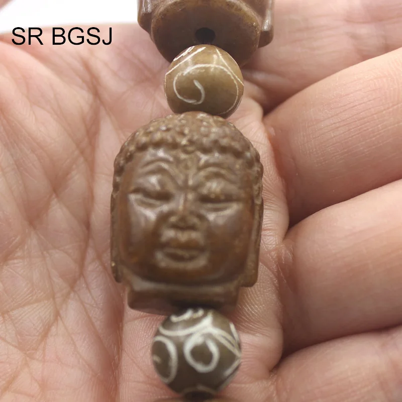Free Shipping 20x28mm Carved Buddha Hua Show Jades Genuine Gems Craft Stone Beads Strand 15&quot | Украшения и аксессуары