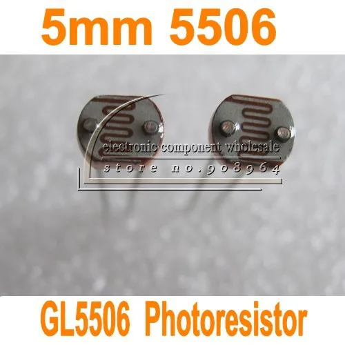 Фоторезистор RHECCOW 500 шт./лот 5506 GL5506 5 мм фоторезистор Фотопроводящий резистор LDR|light