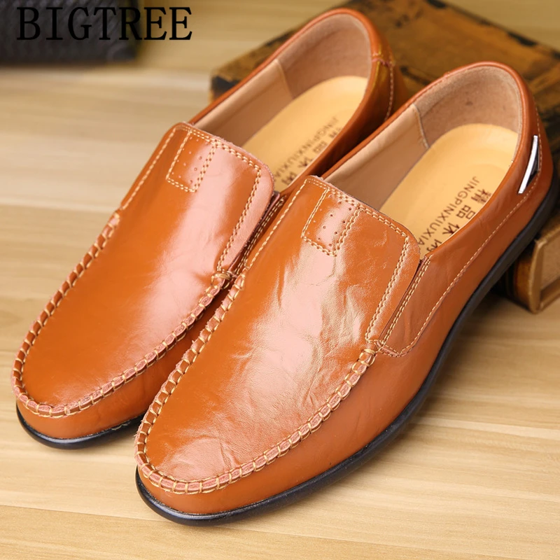 Mens Loafers Leather Designer Shoes Men High Quality Casual Driving Fashion Italian Euro Sapato Masculino Social Couro | Обувь