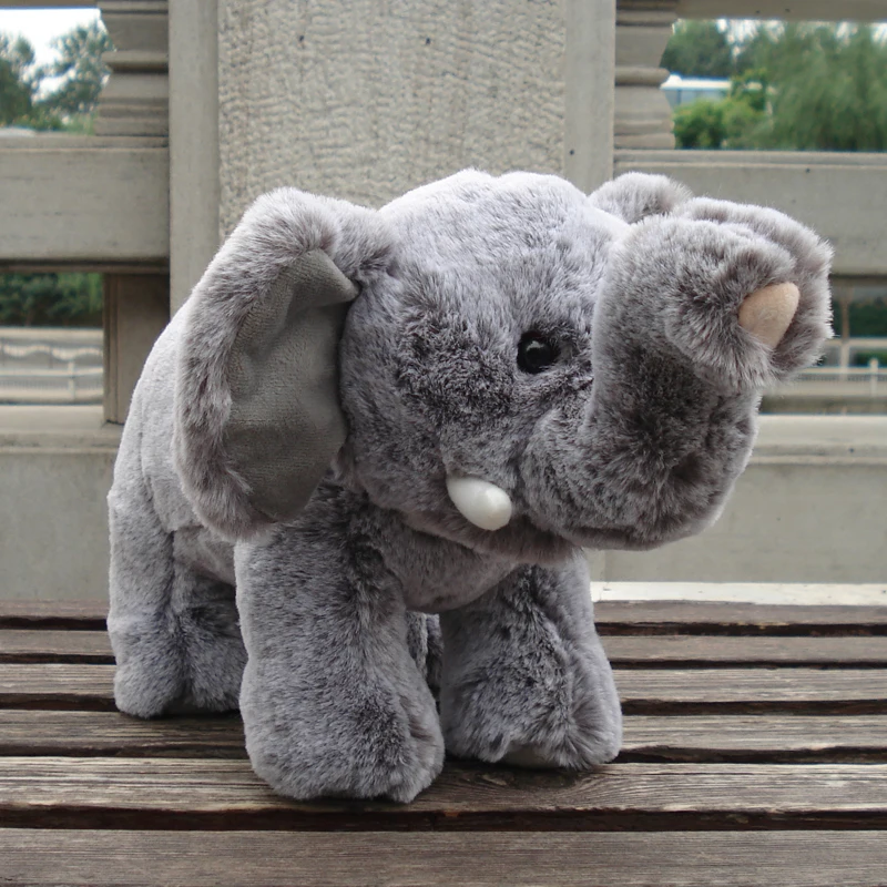 Реалистичная игрушка приблизительно 30 см серый Слоник плюшевая мягкая кукла
