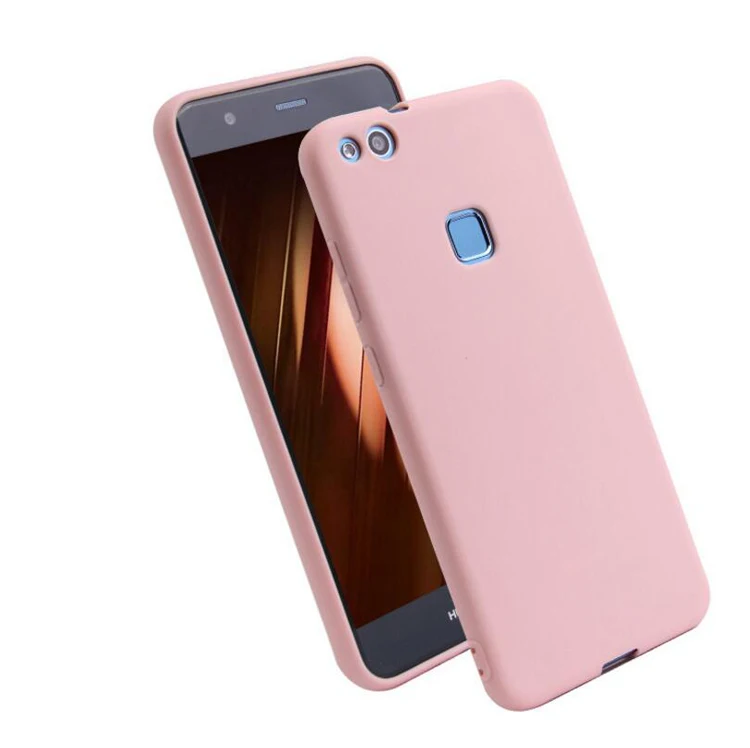 Силиконовый мягкий ТПУ чехол для Huawei P10lite матовый однотонный ярких цветов huawei P10