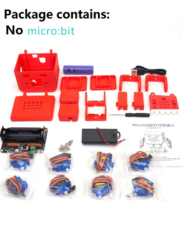 Kittenbot Micro: бит Robotbit Версия 8 способов сервопривод микро: бит управления графическое Программирование OTTO Robot, 0102090