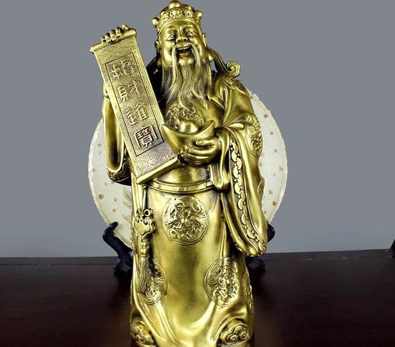Китайская народная медная статуя Будды фэн-шуй | Дом и сад
