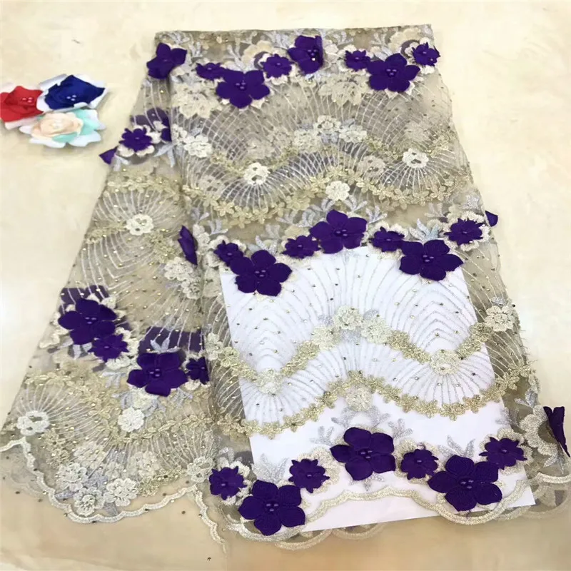 Кассиэль Последние африканские камни Кружевные ткани Вышитые высокого качества Нигерийский тюль Французские ткани сетчатого материала.