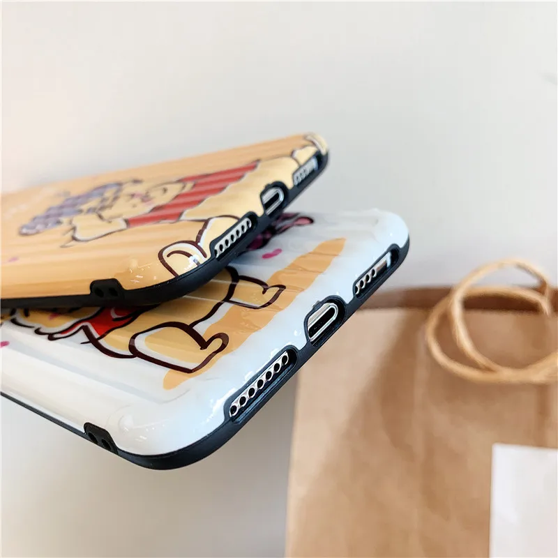 Милый мультфильм милый медведь чемодан телефон чехол для iPhone 6 6s 7 8 plus X XS MAX XR слон с крыльями силиконовый чехол Fundas