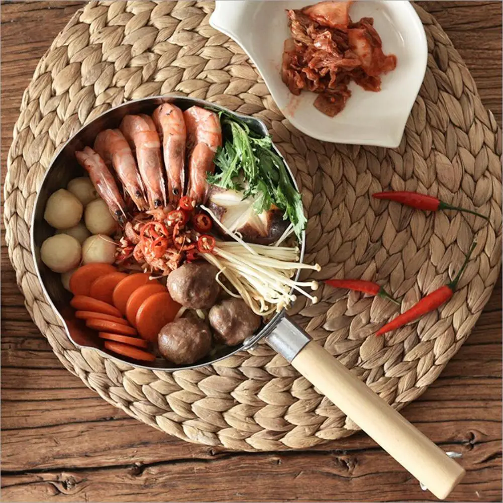 16/18/20/22/24CM Aluminum Pan Kitchen Cooking Saucepan Nonstick Saucepan With Wooden Handle Cooking For Soup Stew Sauce Pasta