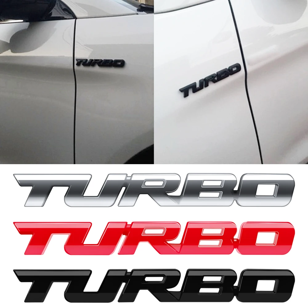 Эмблема Turbo логотип Стикеры 3D металлический наклейки сзади значок задней двери