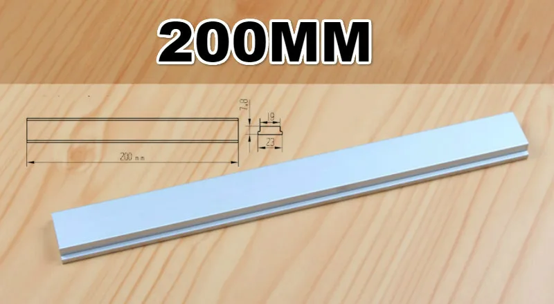 200mm 100 мм, 200 мм, 300 мм, 450 мм, алюминий, M6, M8, скользящая плита, Т-образный слот для торцовочной дорожки, крепежный слот, деревообрабатывающий инструмент, фрезерный стол, инструменты - Цвет: 200mm