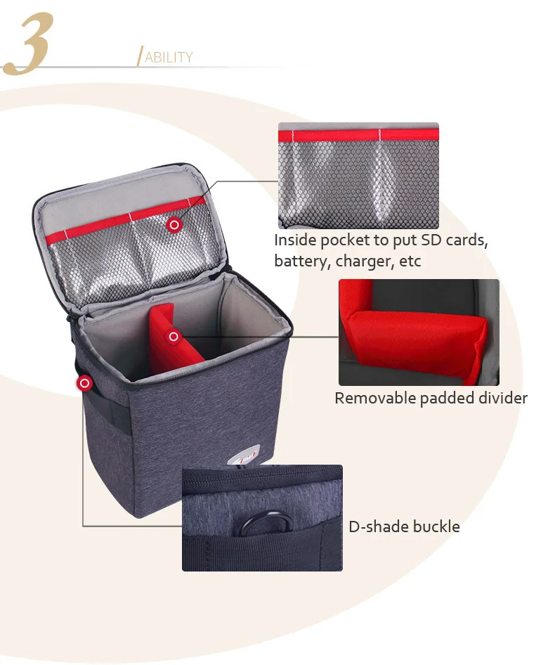 Roadfisher толстый защитный чехол для фотоаппарата сумка камеры вставка