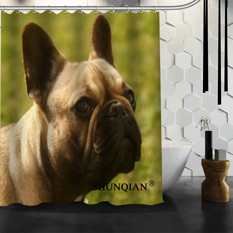 Пользовательский Английский бульдог занавески для душа s полиэстер ванная комната водонепроницаемый для ванной шторы размеры 150X180cm165X200cm180X200cm - Цвет: 7