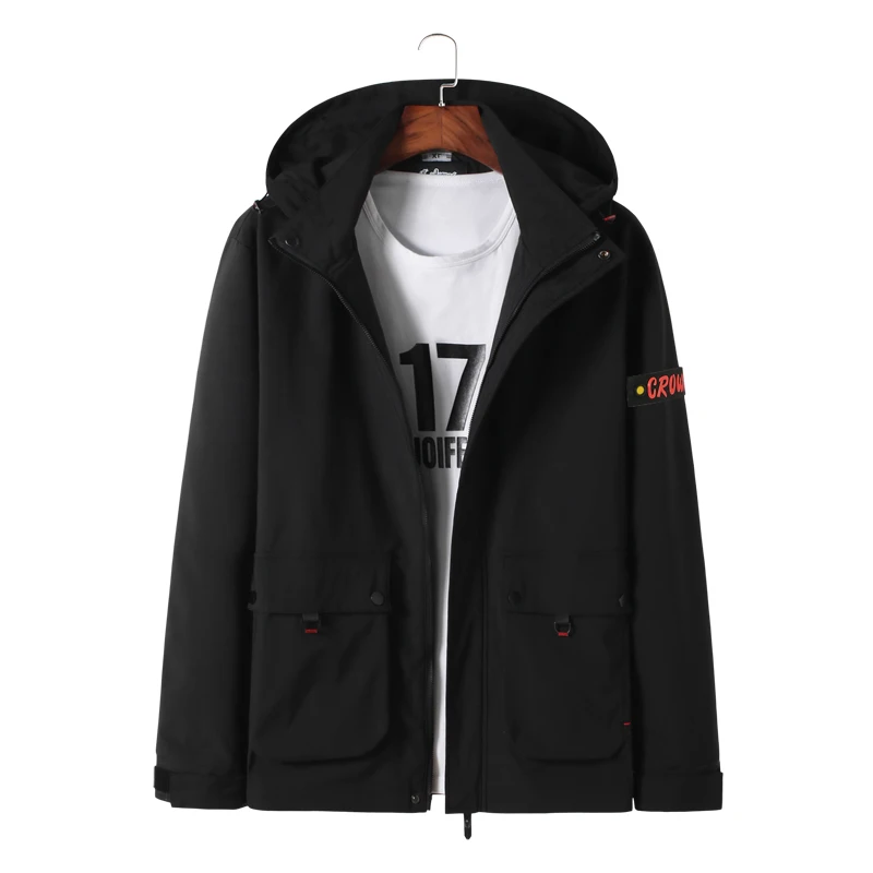 Куртка бомбер мужская с капюшоном на молнии батальных размеров 8XL/7XL|Мужские