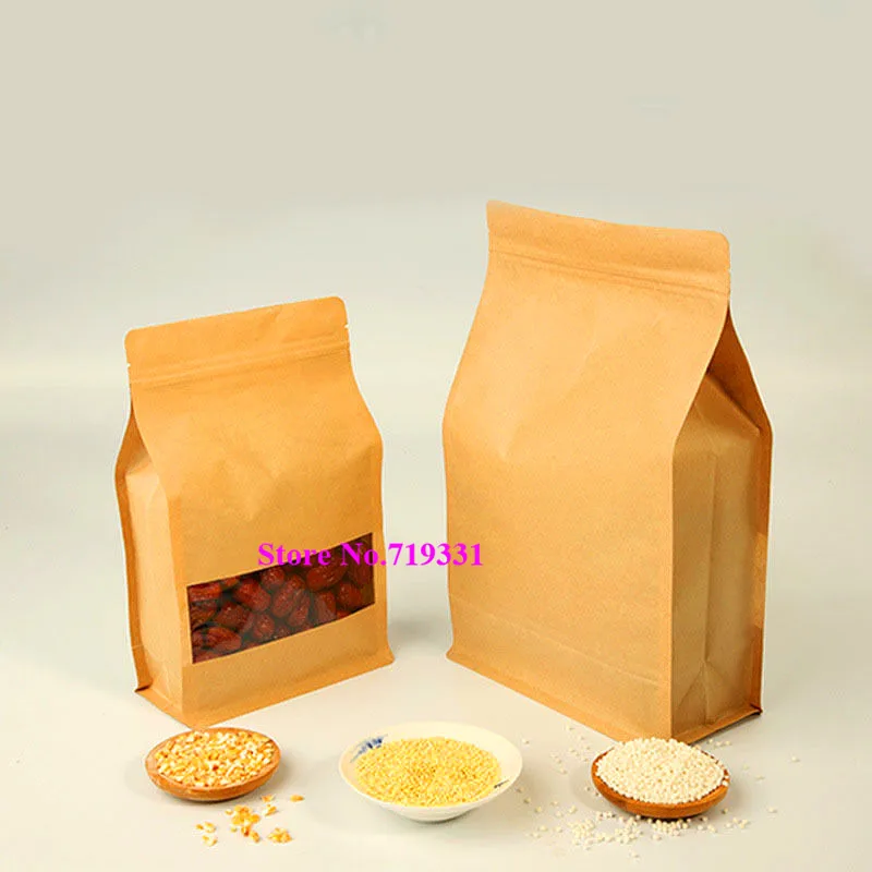 Outsize 20x30cm 300 шт. крафт-бумага, пакеты с замком на молнии, с матовым окном, пакеты для пищевых продуктов - Цвет: Outsize 20x30cm