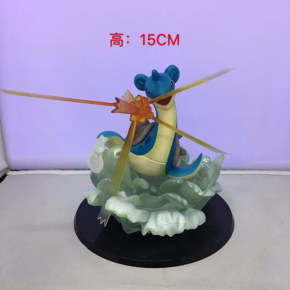 HKXZM Аниме Фигурка 15 см Мультфильм Lapras Боевая версия. Пикачу ПВХ фигурка игрушки