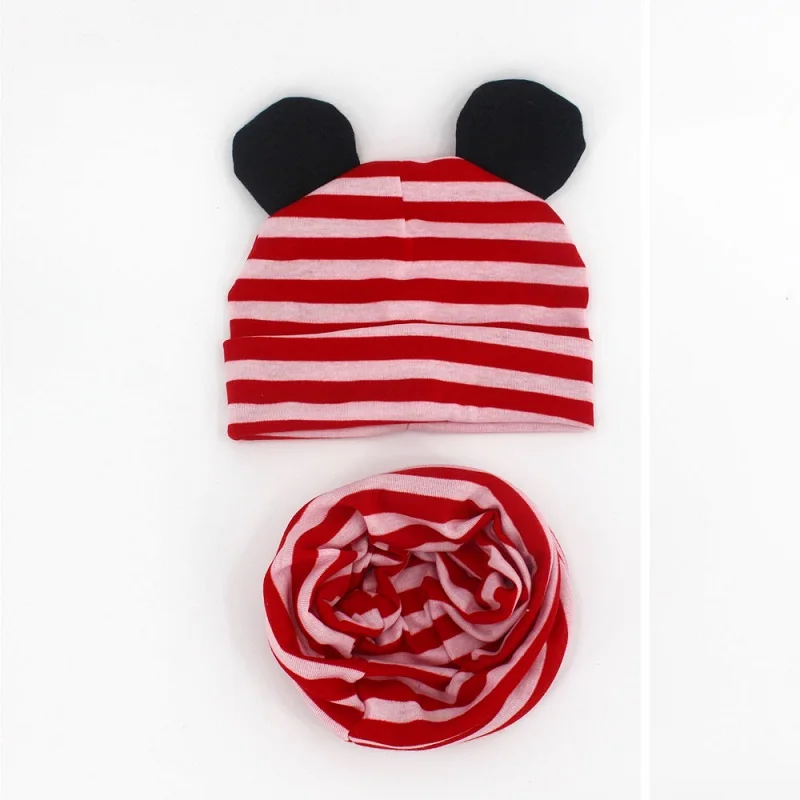 Baby Hat Cotton Ear Cap For Boys And Girls Winter Hat Scarf Set Children Boys Cap Scarf 2PCS