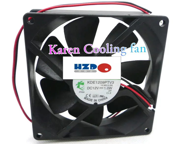 HZDO 9 см KDE1209PTV3 9225 12 в 1 0 Вт 2 проводной охлаждающий вентилятор Φ 120*120*25 мм|cooling fan|cooling