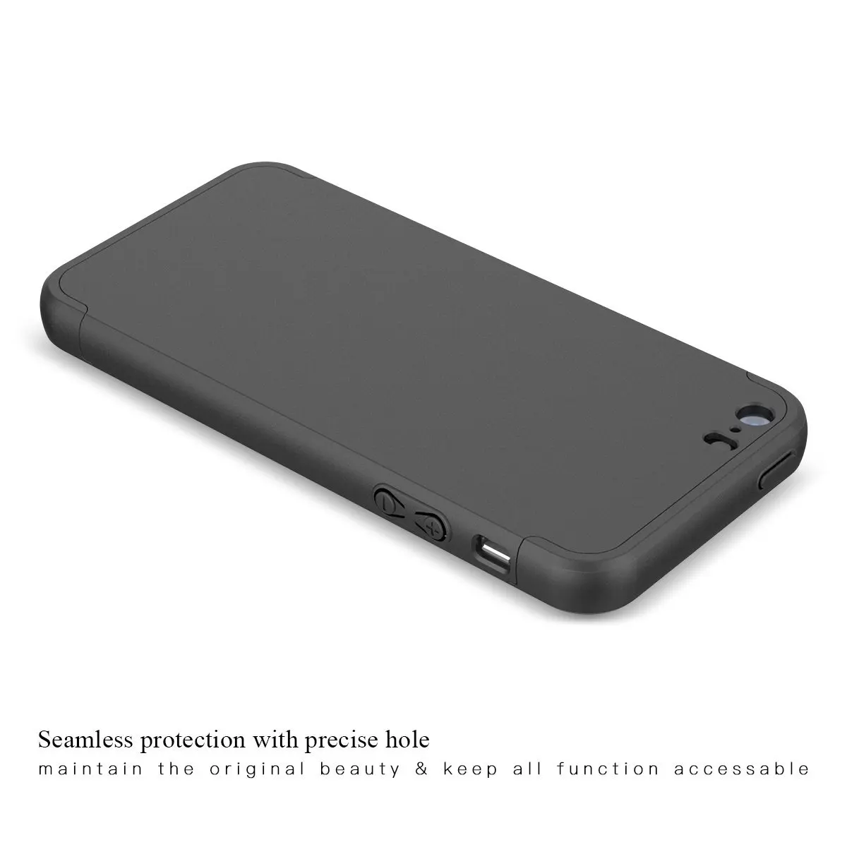 Luxury Hard PC Case For iPhone 5 5S SE 6 7 8 plus X 360 Bumper Shockproof Slim 3 in 1 Full Protective Ultra thin Matte Plain | Мобильные