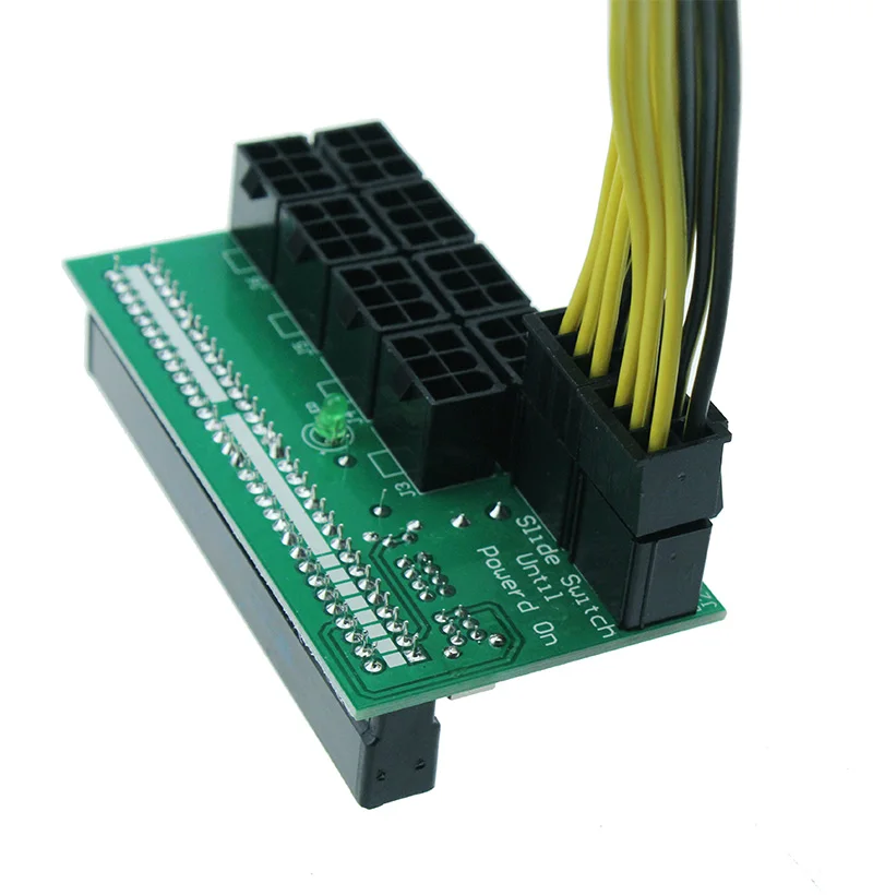 Горячая продажа ETH ZEC 12V GPU/PSU адаптер питания для майнинга Breakout Board 18AWG PCI E 6Pin до 6 + 2Pin