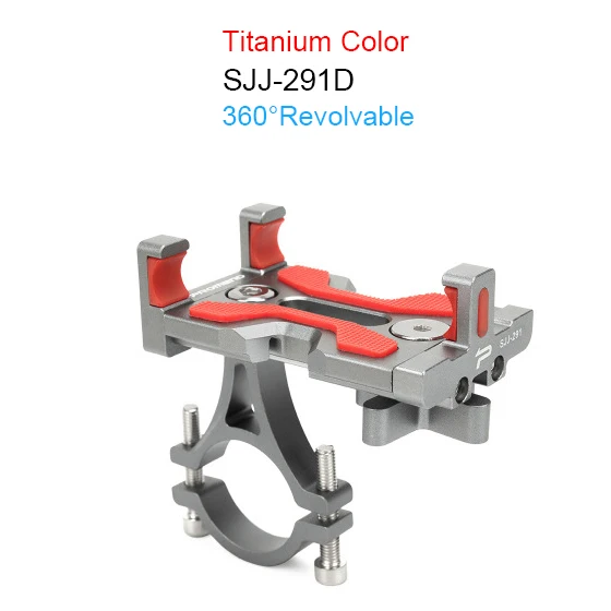 Titanium SJJ-291D Halo Knight Алюминиевый велосипед/скутер/Мотоцикл держатель телефона для 4-6,4 дюймов смартфон Стенд кронштейн - Цвет: Titanium SJJ-291D