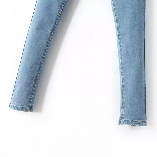 2020 autumn new arrival women vintage high waist skinny pencil pants stretch sexy slim jeans brand casual washed denim trousers | Женская