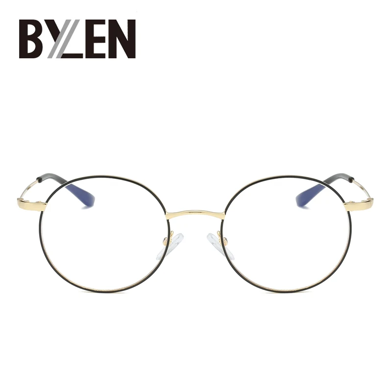 Vintage Round Glsses Frames Women Men Retro Metal Clear Lens Glasses Frame Unisex Nerd Anti-radiation Spectacles Eyeglass | Аксессуары
