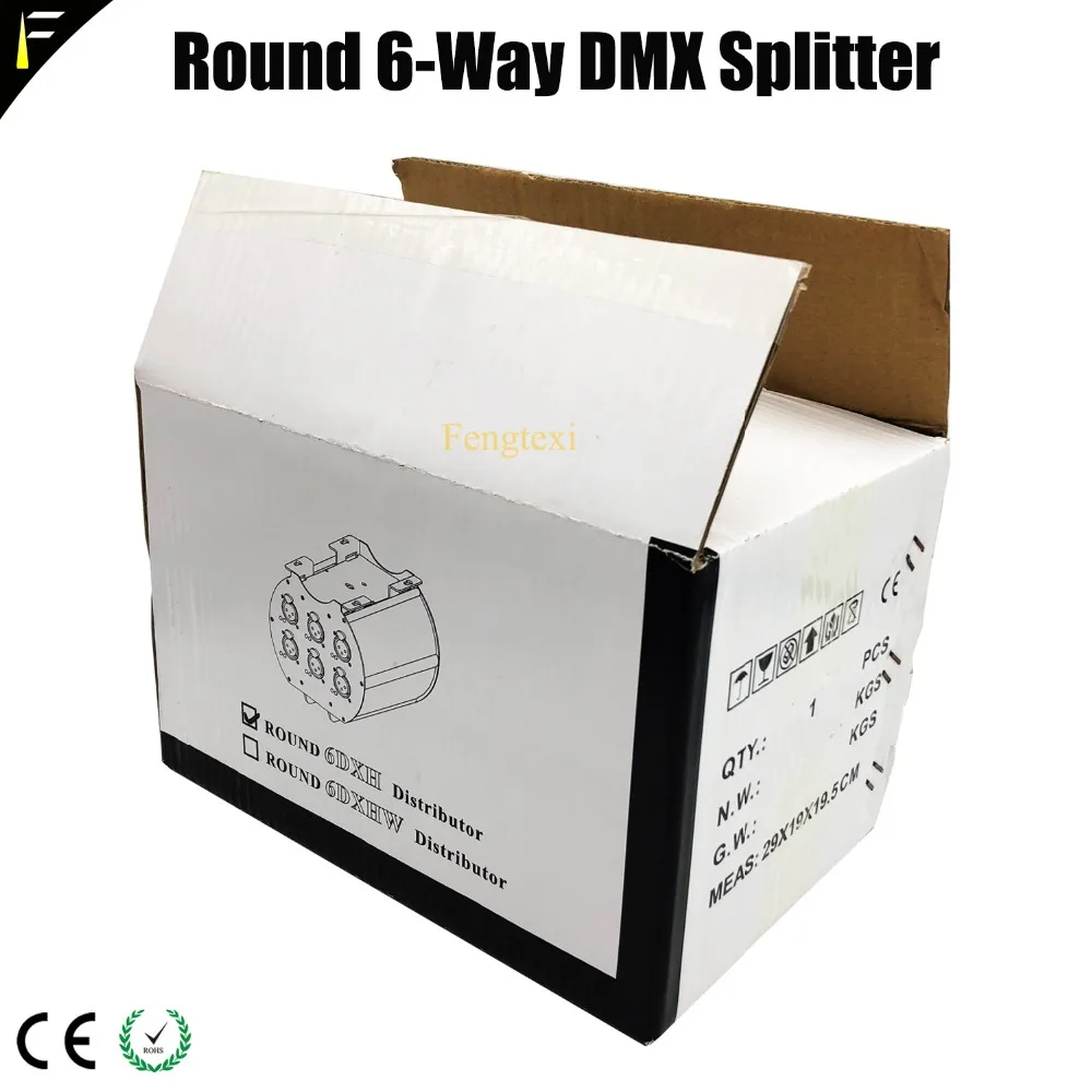 Диско-светильник 6 DX DMX способ дистрибьютора с оригинальной neutrik-3pins XLR модуль DMX разветвитель 6 каналов отдельно питание