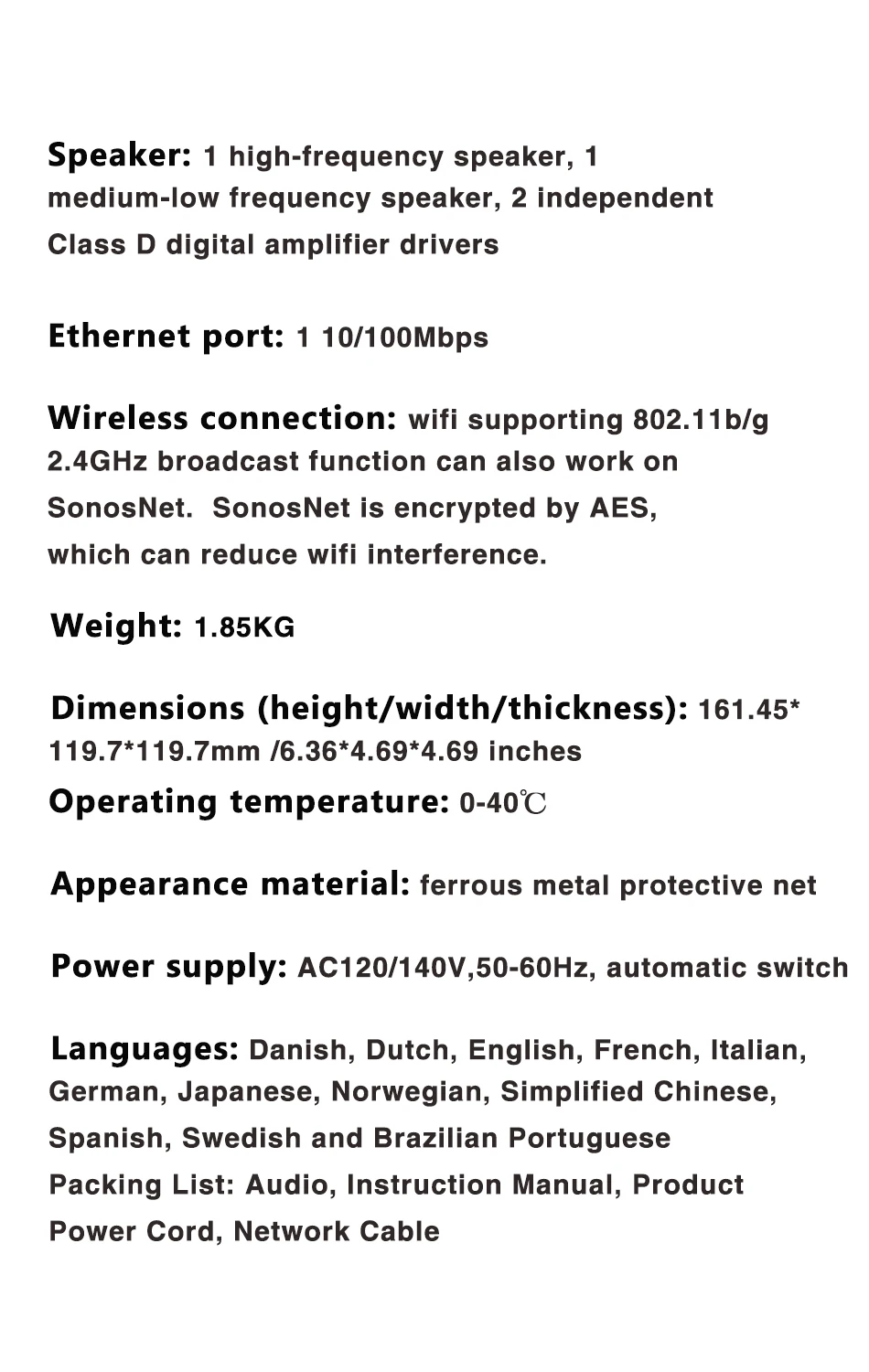 Xiaomi Mijia Sonos PLAY: 1 Смарт-динамик беспроводной подключение Wi-Fi влагостойкий полностью металлический пиджак портативный динамик s для дома