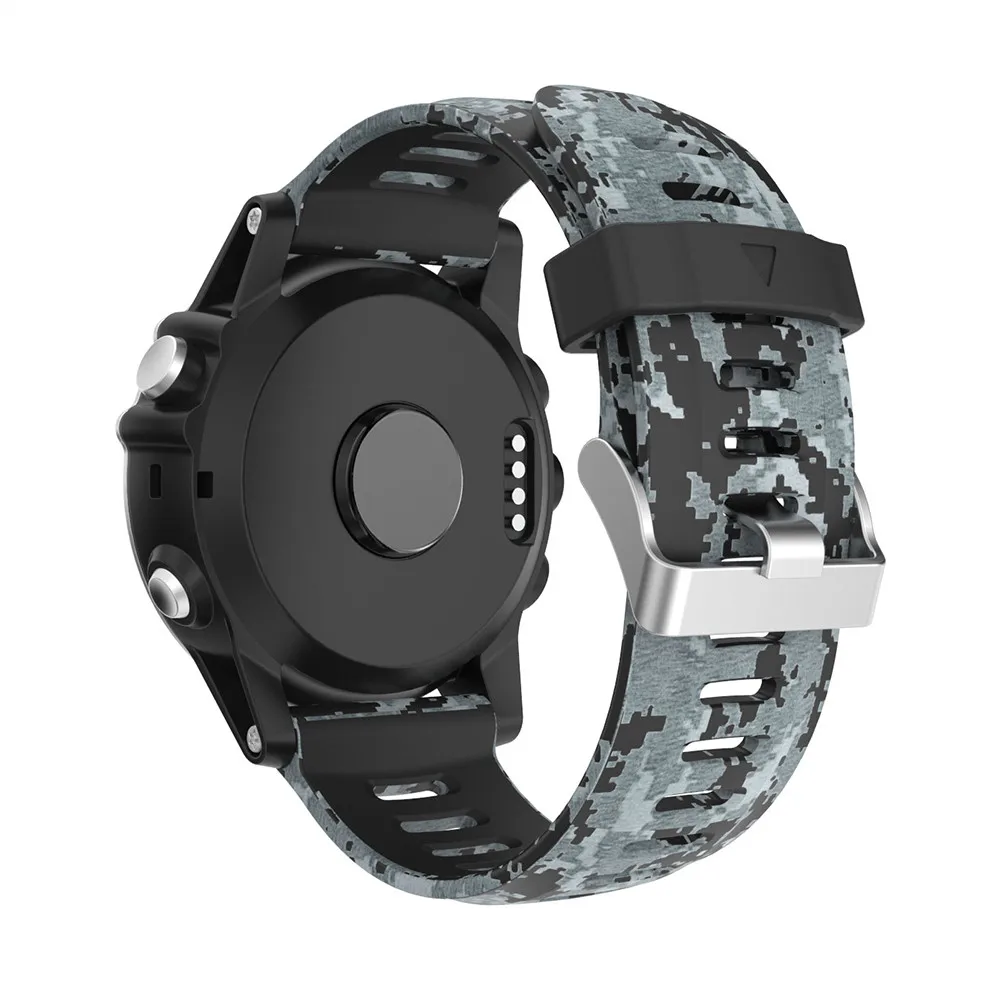 Black camouflage Модные камуфляжные цвета, сменный силиконовый мягкий ремешок для Garmin Fenix 3 HR/Sapphire, Смарт-часы, браслет, ремешок на запястье - Цвет ремешка: Black camouflage