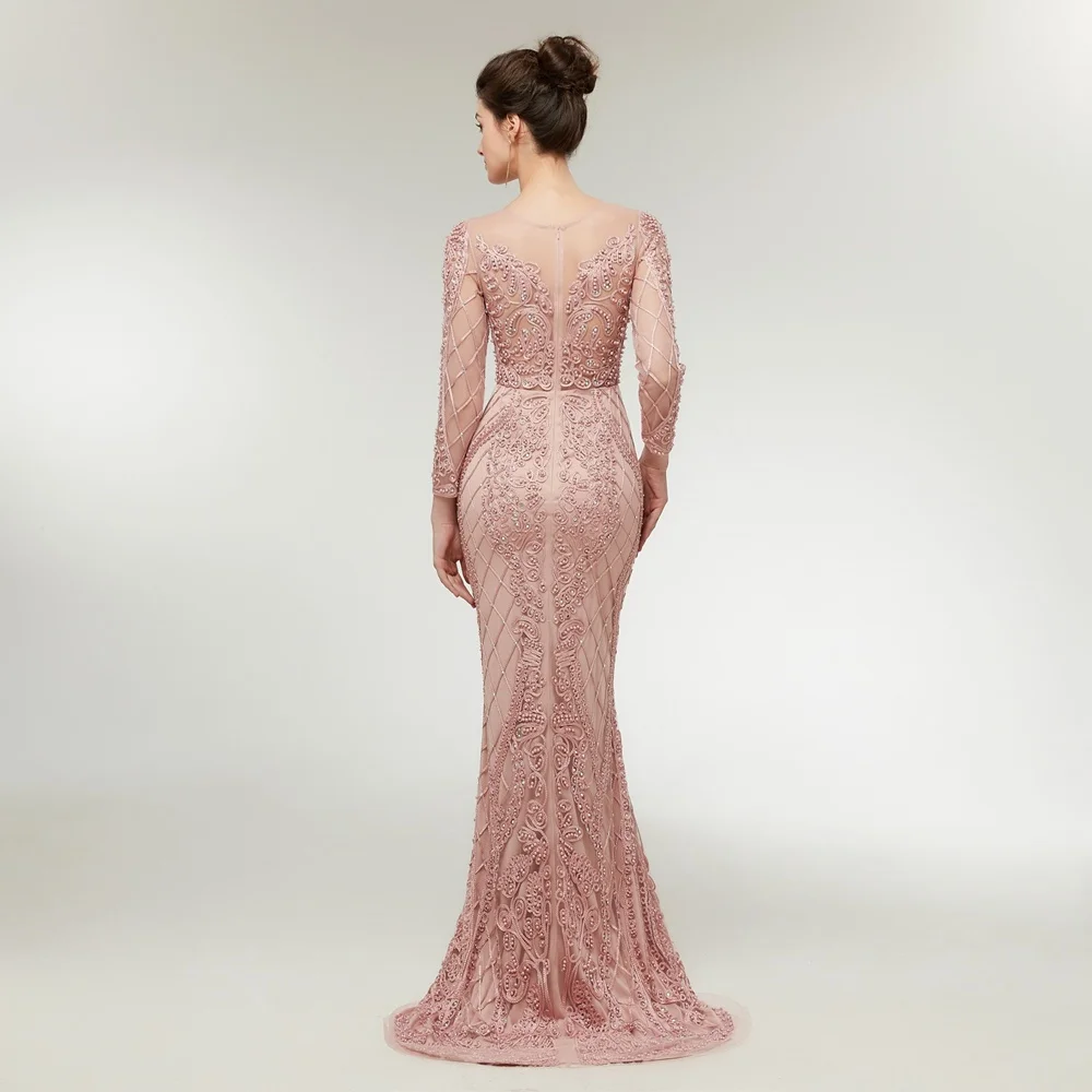 CEEWHY/роскошное вечернее платье с длинными рукавами вечерние платья русалки