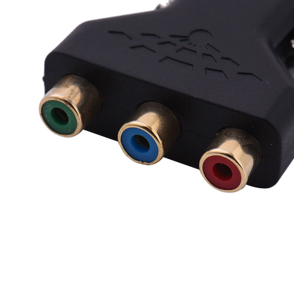VGA to RCA Connecter Converter Male VGA to 3 RCA RGB Video Female To HD 15-Pin VGA Style Component Video Jack Adapter Plug images - 6