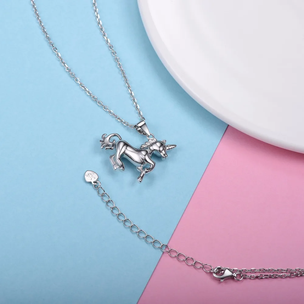 Кулон и цепочка в виде животного из серебра 100% пробы SC39|jewelry necklace|women jewelry necklaceanimal