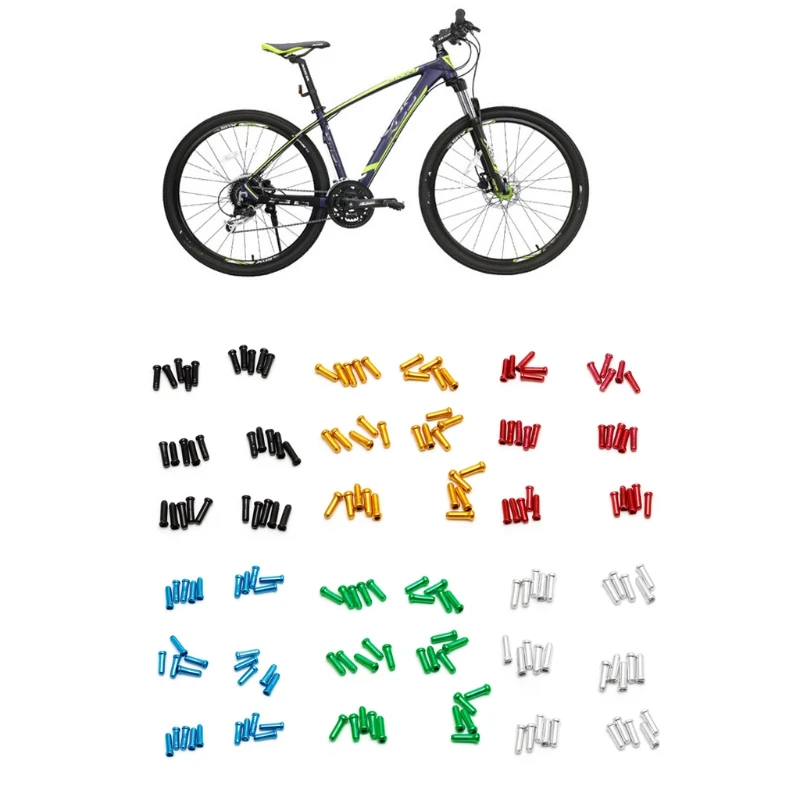 30Pcs MTB Bicycles Brake Wire End Core Cap Cable Aluminum Cover Gear Bikes Parts | Спорт и развлечения