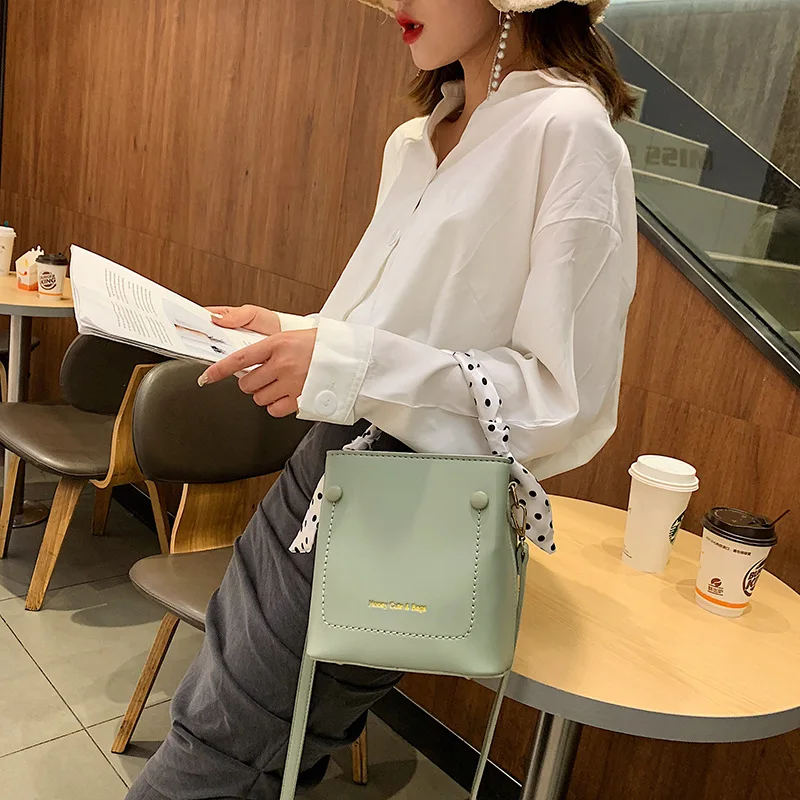 Женская сумка мешок Youda однотонная на одно плечо из полиуретана Большая