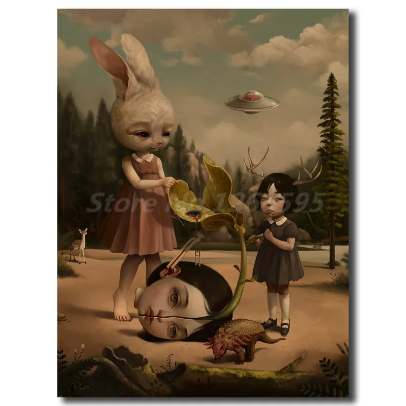 Roby Dwi антонский сурреалистичный настенный художественный холст плакаты печать