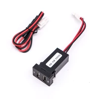Автомобильное зарядное устройство с двумя USB-портами для TOYOTA DC 12-24 В, 2,1 А