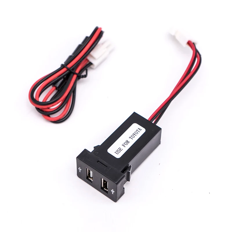 Автомобильное зарядное устройство с двумя USB портами для TOYOTA 12 24 В постоянного