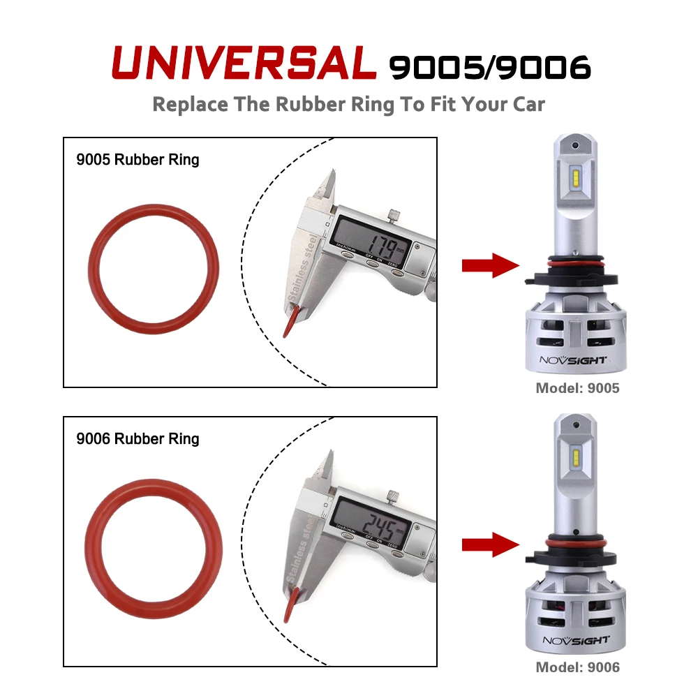 NOVSIGHT 9005 Led HB3 9006 HB4 H4 H7 H11 Авто светодиодные фары 60 Вт 10000LM туман светильников и ламп накаливания 6500K белый
