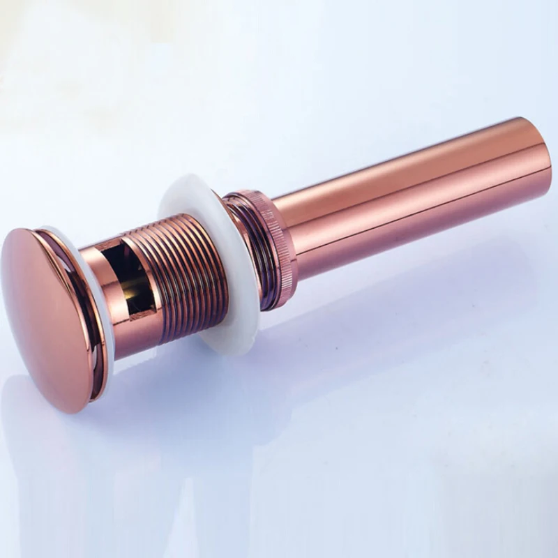 Розовая Золотая ванная комната Туалетная выдвижная сливная раковина с переливом