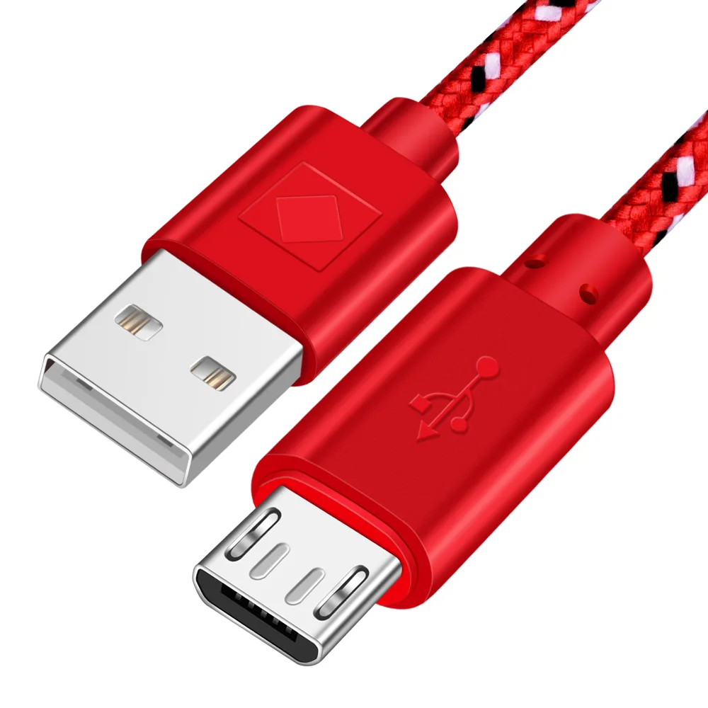 Red Олаф микро USB кабель для быстрой зарядки для samsung, кабель для мобильного телефона для Xiaomi, кабель передачи данных, кабель передачи данных, кабели для huawei P10 lite - Цвет: Red