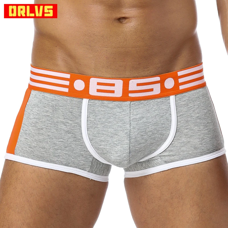 Бренд Для мужчин нижнее белье боксеры спортивные шорты сексуальные хлопковые s